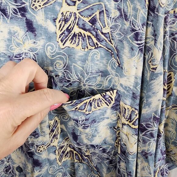 Morro Bay Hawaiian Aloha Button Down Shirt Hula Dancers Size XXL - Picture 7 of 8